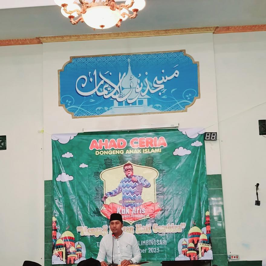 Dongeng Anak Islami bersama Kak Aris di TPA Nurul Iman Blimbingsari